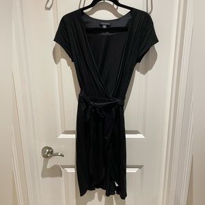 Short sleeve black wrap dress from Banana Republic